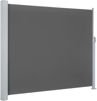 Eisen-Seitenmarkise 1.6*3m dunkles Grey Polyester, Privatleben-Schirm für Garten
