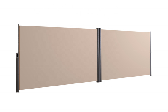 Seitenmarkise, voller Aluminiumrahmen, 160x600 cm, Beige, Polyester, für Garten