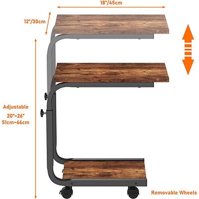 Beistelltisch C formte Nightstand-Höhe, die für Schlafzimmer-Wohnzimmer justierbar ist