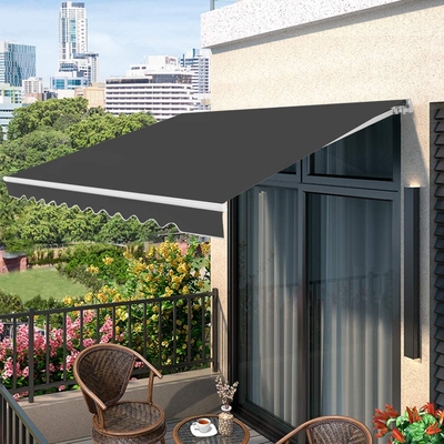 Wasserdichte UV-beständige faltende Arm-einziehbare Markise im Freien für Terrasse, 300*200cm, Grau